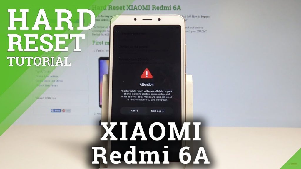 Cara Hard Reset Xiaomi Redmi 6A 1