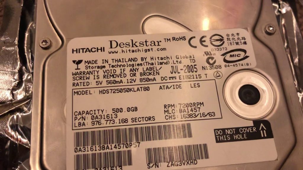 Hitachi Deskstar 80Gb 1